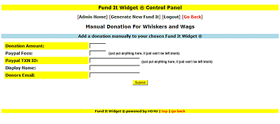 Admin Screen Shots